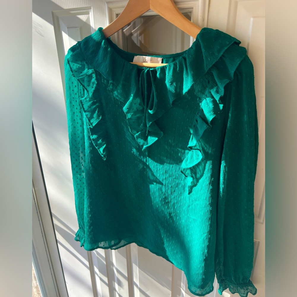 Emerald LOFT Blouse (Size Medium)